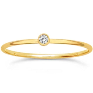 Crystal Gold Filled Stacking Ring