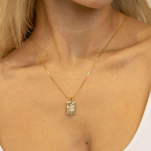 24K Bluebonnet Medallion Necklace