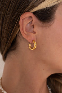 18K Star Hoop Earrings