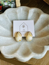 Load image into Gallery viewer, Acrylic &amp; Gold Teardrop Earrings
