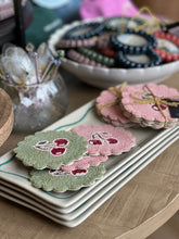Load image into Gallery viewer, S/4 Cherry Beaded Coasters

