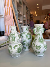 Load image into Gallery viewer, Green Floral Chinoiserie Vases
