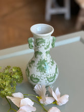 Load image into Gallery viewer, Green Floral Chinoiserie Vases
