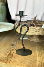 Load image into Gallery viewer, Black Metal Abstract Taper Holder
