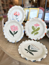 Load image into Gallery viewer, Hand Painted Stoneware Floral Plate
