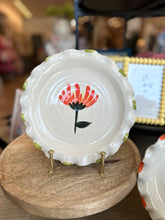 Load image into Gallery viewer, Hand Painted Stoneware Floral Plate
