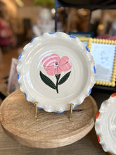 Load image into Gallery viewer, Hand Painted Stoneware Floral Plate
