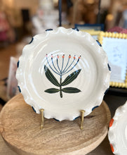 Load image into Gallery viewer, Hand Painted Stoneware Floral Plate

