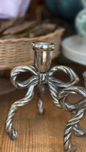 Load image into Gallery viewer, Pewter Ribbon Taper Holder

