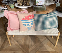 Load image into Gallery viewer, Cherry Bowl Embroidered Pillow
