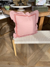 Load image into Gallery viewer, Pink &amp; Rust Ruffle Pillow
