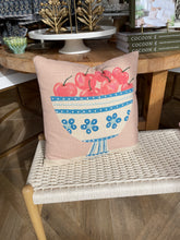Load image into Gallery viewer, Cherry Bowl Embroidered Pillow
