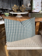Load image into Gallery viewer, Blue Gingham Pillow
