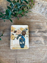 Load image into Gallery viewer, Mini Stoneware Rectangle Floral Dish
