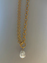 Load image into Gallery viewer, Dual Gold Chain &amp; Pearl Amber Necklace
