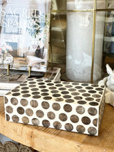 Load image into Gallery viewer, Black &amp; Ivory Polka Dot Chiseled Boxes
