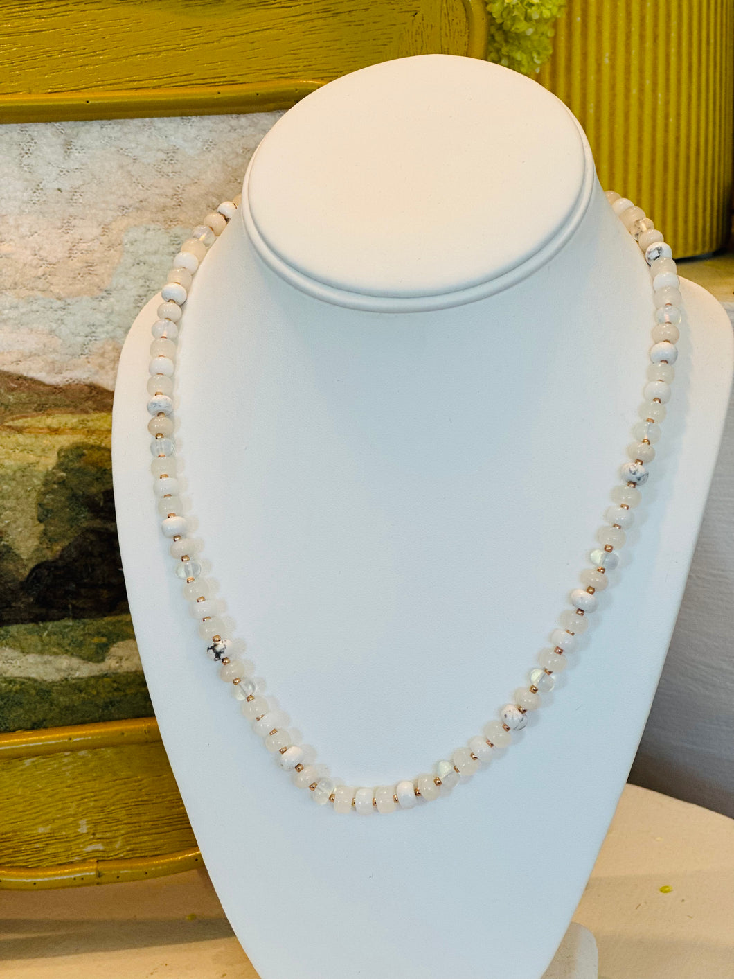 White Beaded Necklace