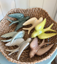 Load image into Gallery viewer, Hanging Ceramic Swallows
