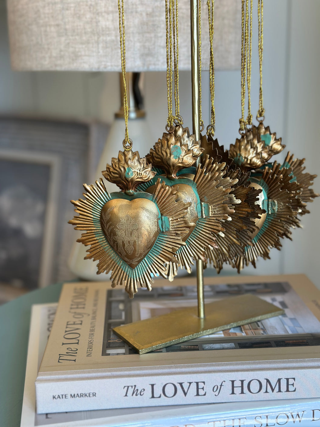 Gold Hanging Sacred Heart