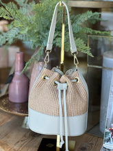 Load image into Gallery viewer, Raffia Leather Bucket Purse
