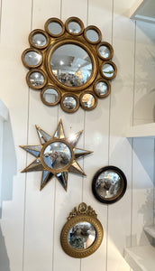 Black Round Mini Mirror