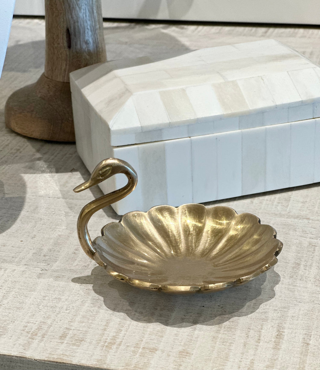 Golden Swan Trinket Tray