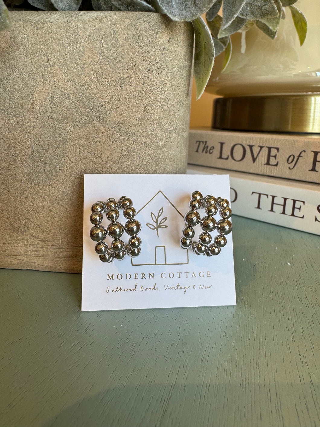 Triple Beaded Earrings