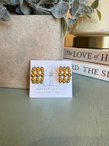 Triple Beaded Earrings