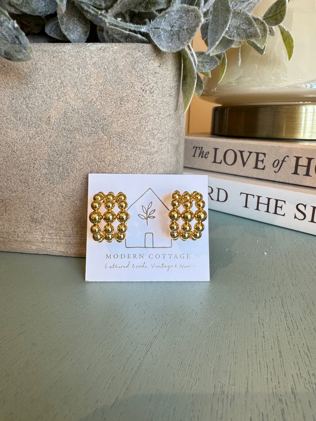 Triple Beaded Earrings