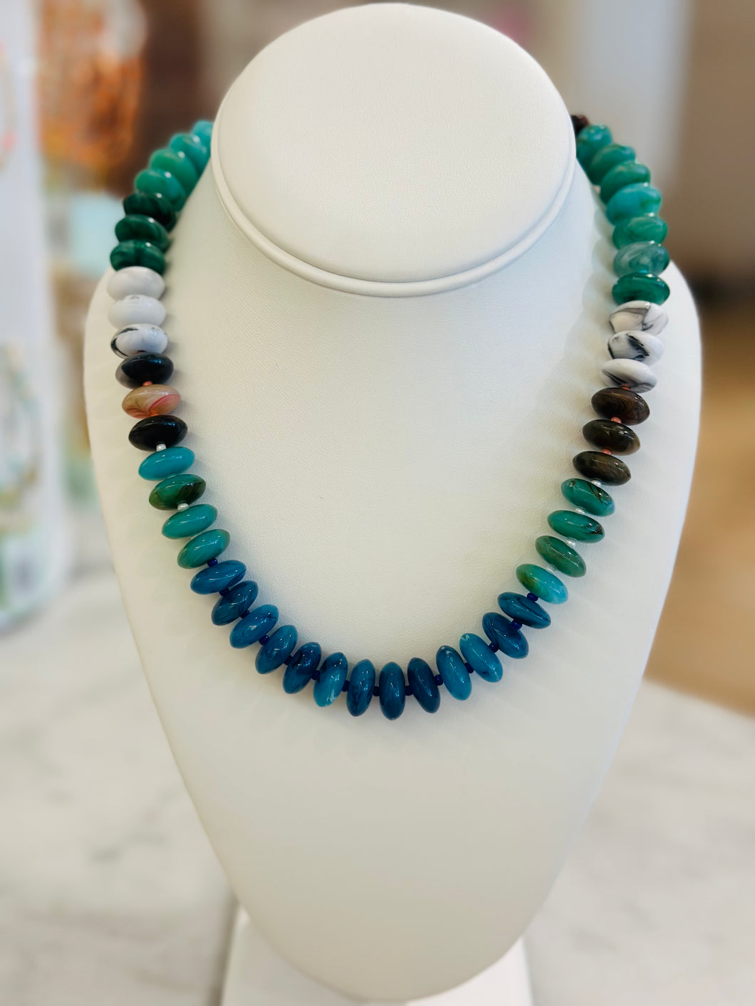 Disc Beaded Necklace