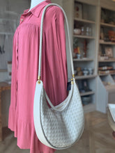 Load image into Gallery viewer, Large Beige BC Woven Hobo Bag
