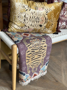 60" x 50" Tibetan Tiger Print Cotton Throw