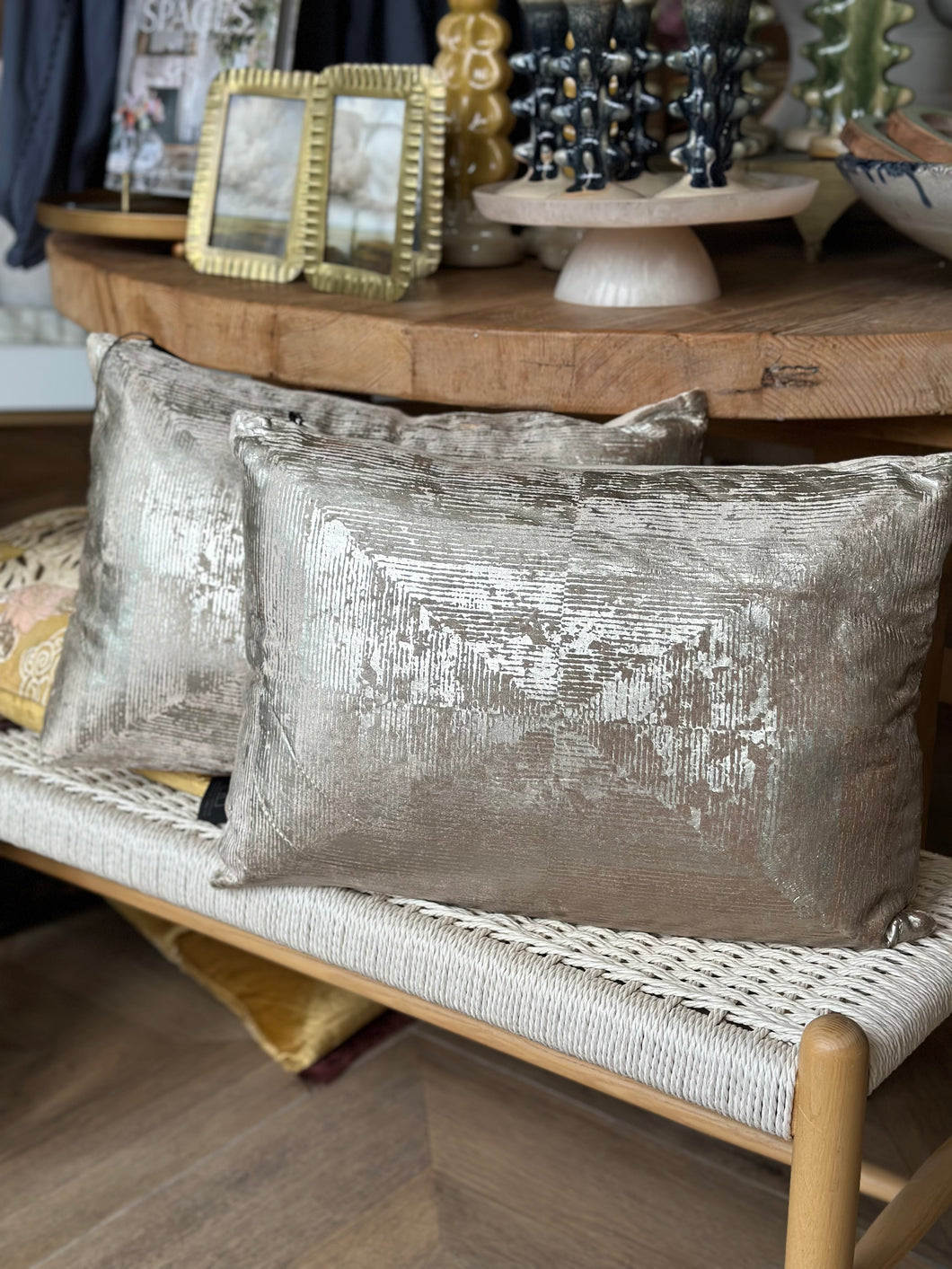 Metallic Velvet Lumbar