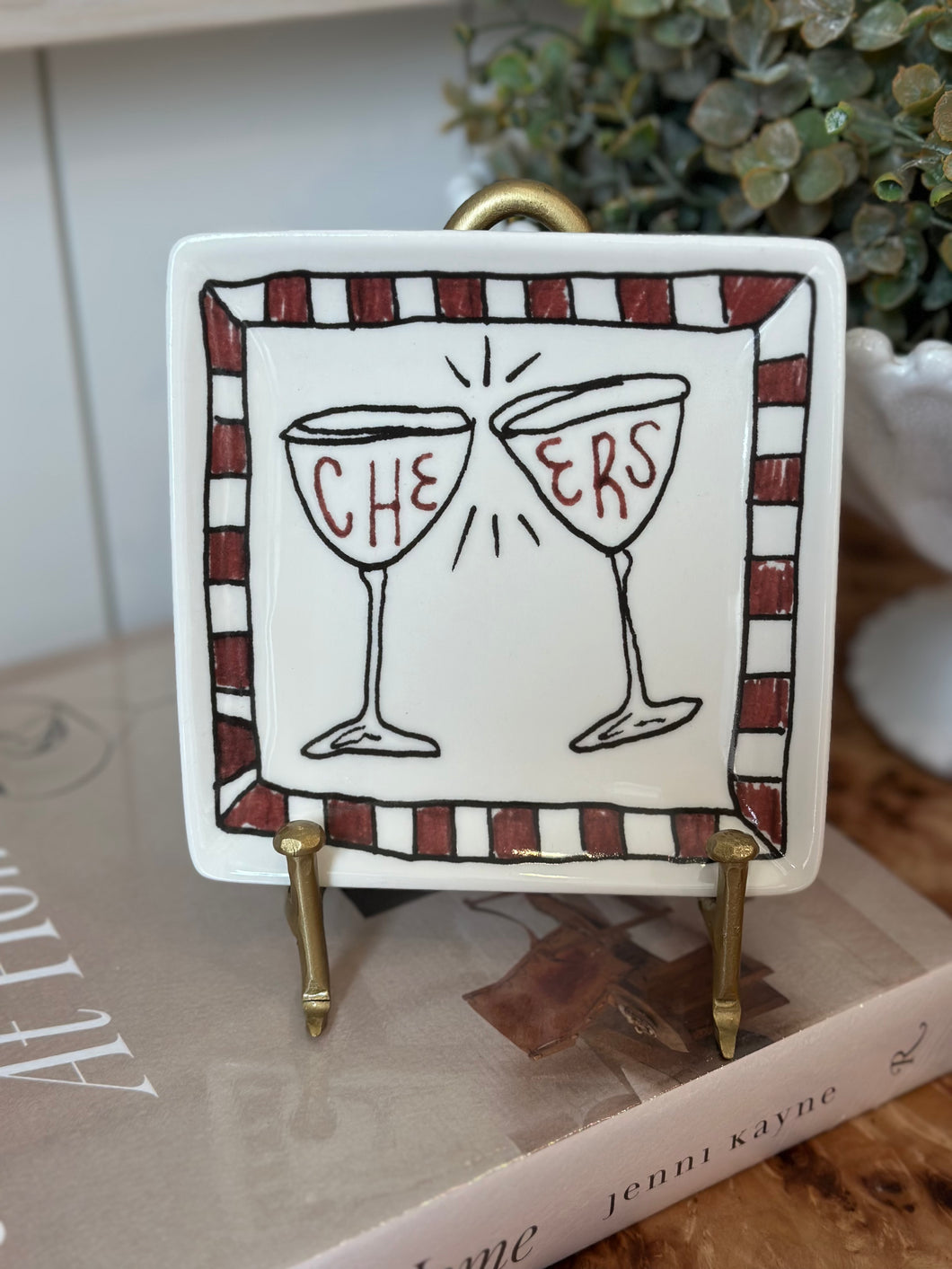 Stoneware Cheers Dish