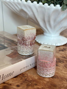 Set of 2 Pink & Mocha S/P Shakers