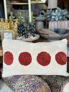 Rust Polka Dot Pillow