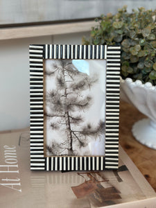Black & White Striped Photo Frames