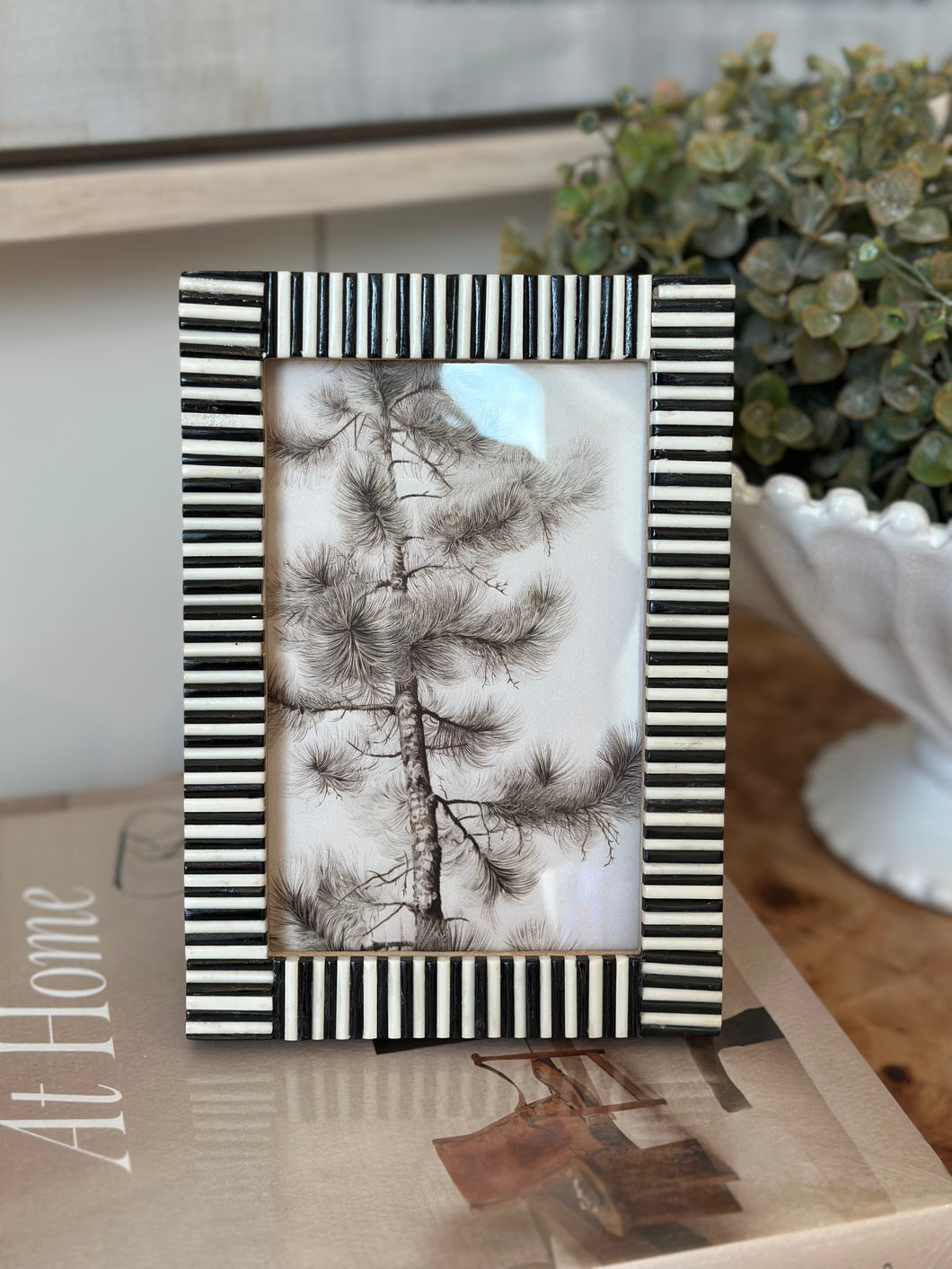 Black & White Striped Photo Frames