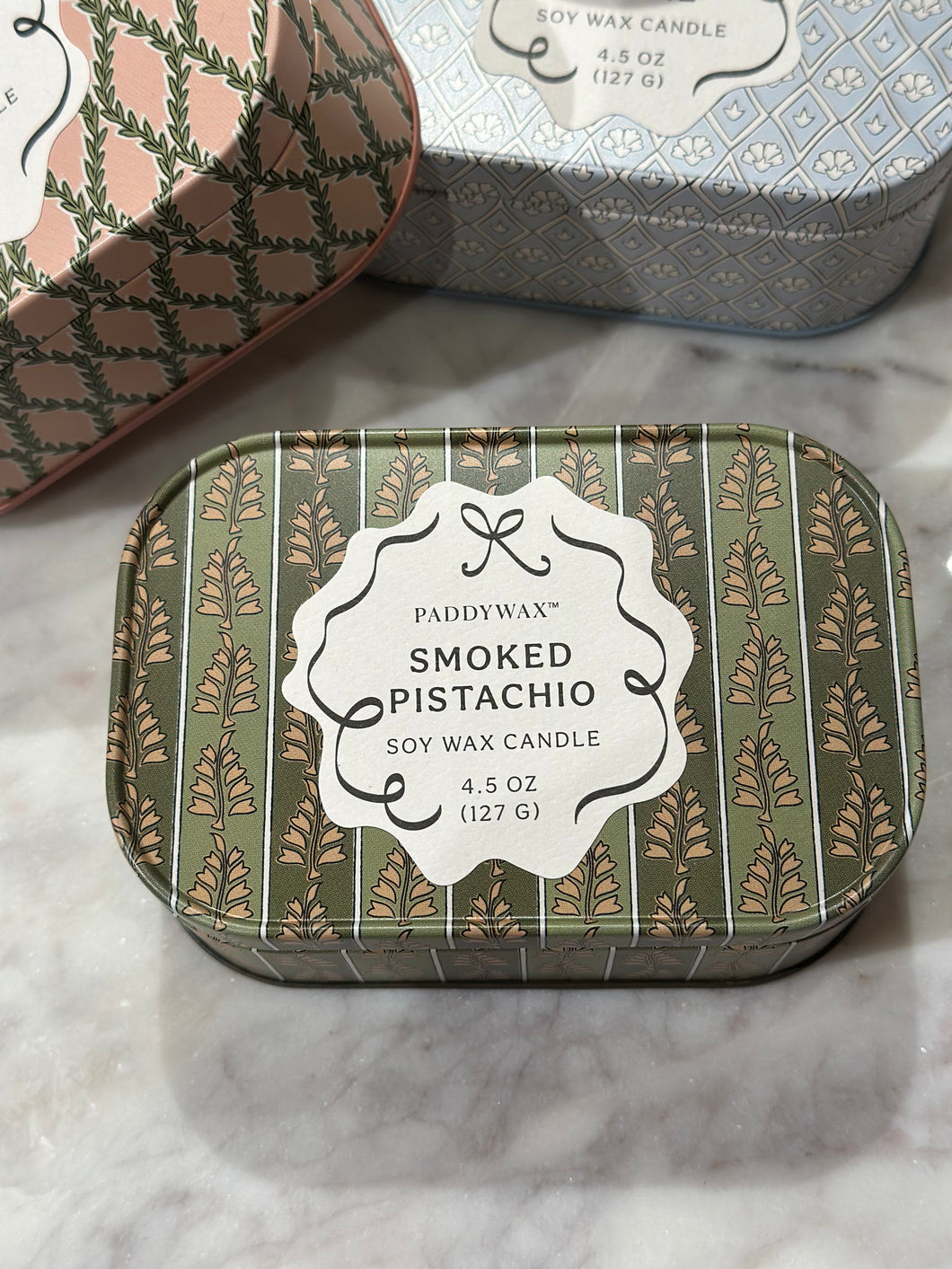 4.5oz Cherie Printed Tin Candles