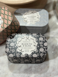 4.5oz Cherie Printed Tin Candles