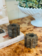 Load image into Gallery viewer, Travertine Star Taper Holders
