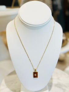 Waterproof Gold CZ Star Pendent