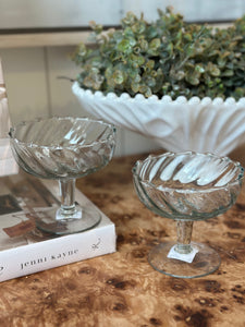 Fluted Stemmed Coupe Glass