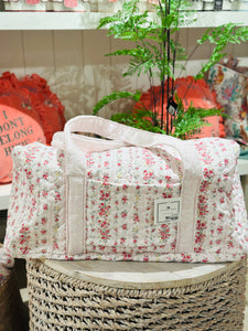 Wilshire Stripe Pink Duffle Bag