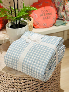 Anthia Blue Gingham Quilt
