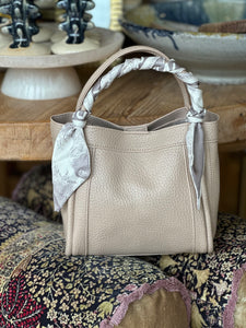 Vegan Leather Handbag with Scarf