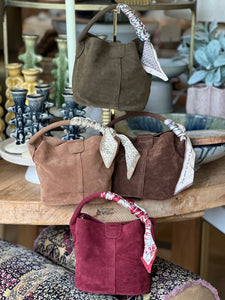 Small Suede Bucket Bags