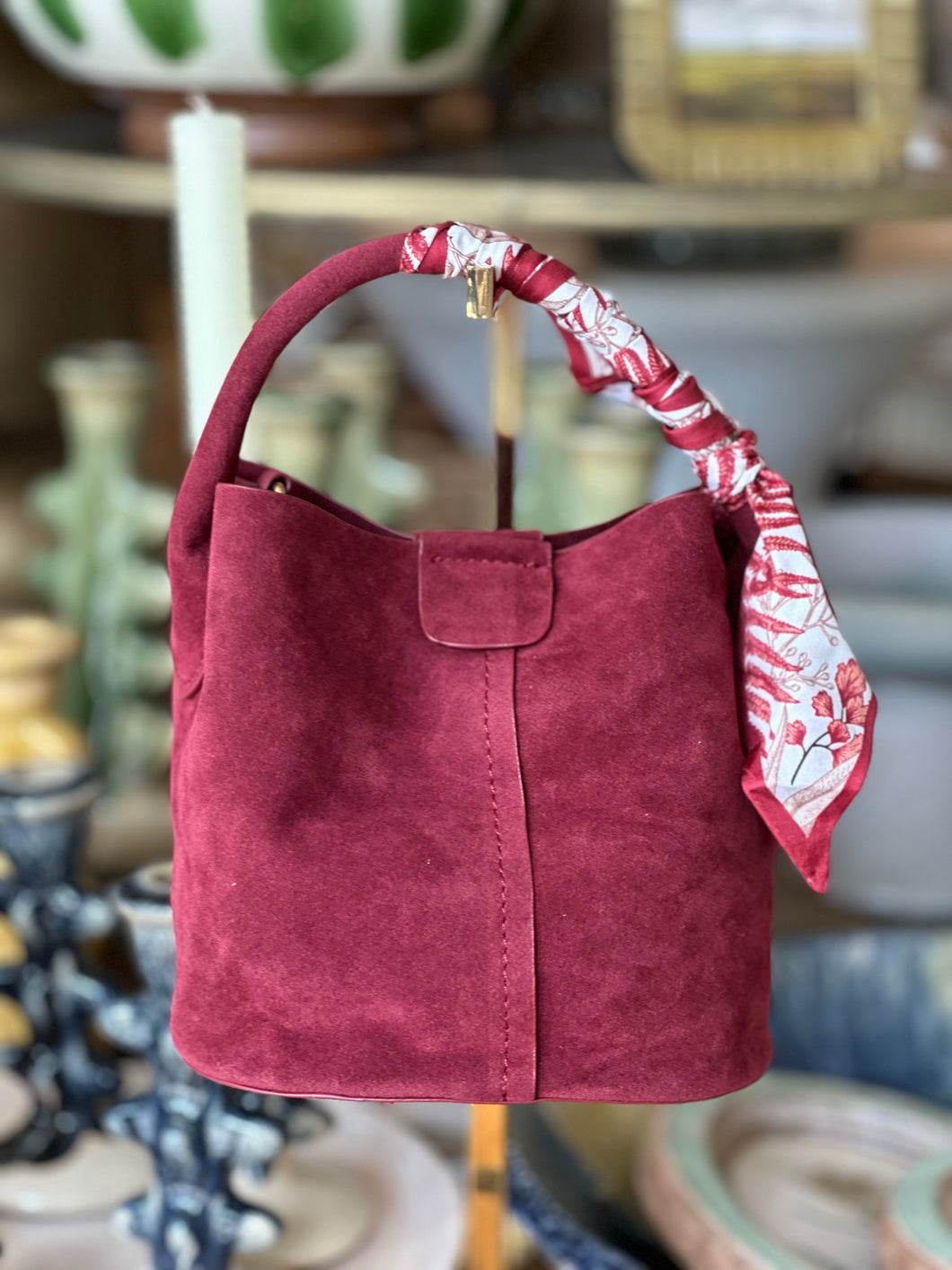 Small Suede Bucket Bags