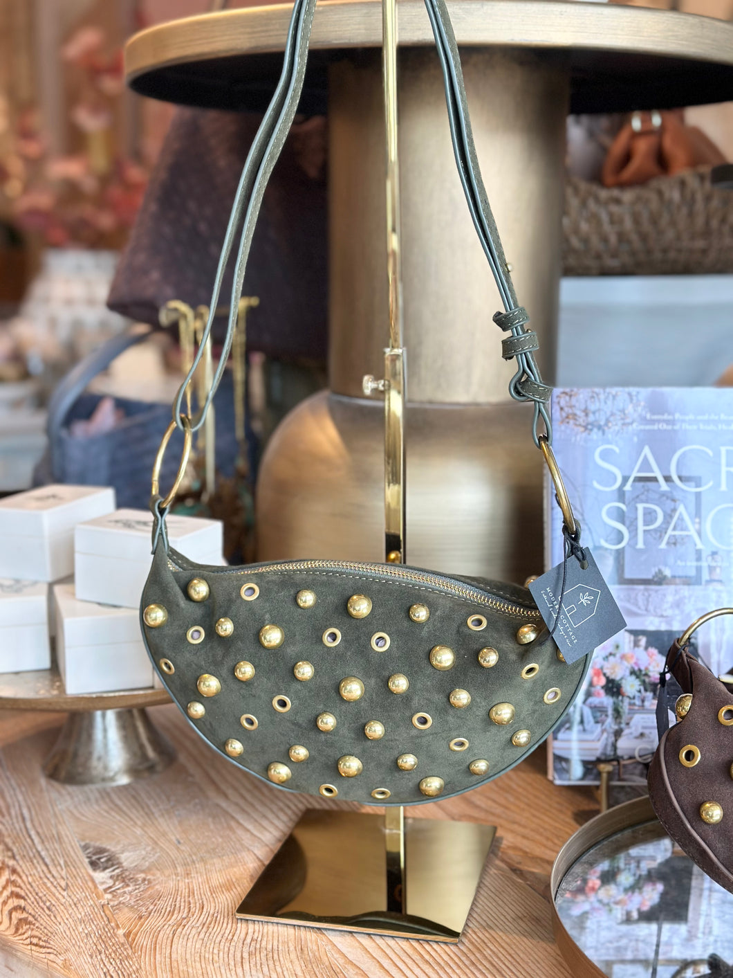 Studded Suede Handbags