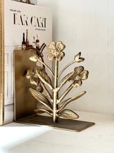 Load image into Gallery viewer, Set of 2 Gold Flower Bookends
